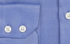 Men's PLAIN MID BLUE TWILL EXTRA SLIM FIT BUSINESS SHIRT   - 1