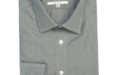 Men's GREEN & WHITE SMALL CHECK EXTRA SLIM FIT SHIRT  - 2