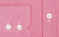 Men's PINK & WHITE CHECK EXTRA SLIM FIT SHIRT WITH WHITE COLLAR  - 1
